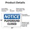Signmission Playground Closed, 24 in W x Rectangle, Aluminum OS-2PACK-NS-A-1824-L-17319 - alternate 7